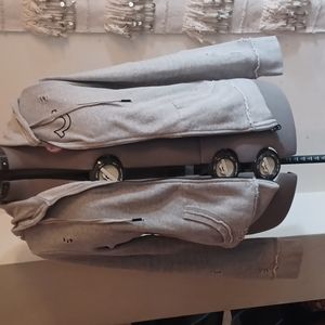 Gray Distressed Hoodie